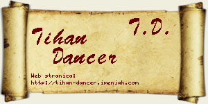 Tihan Dancer vizit kartica